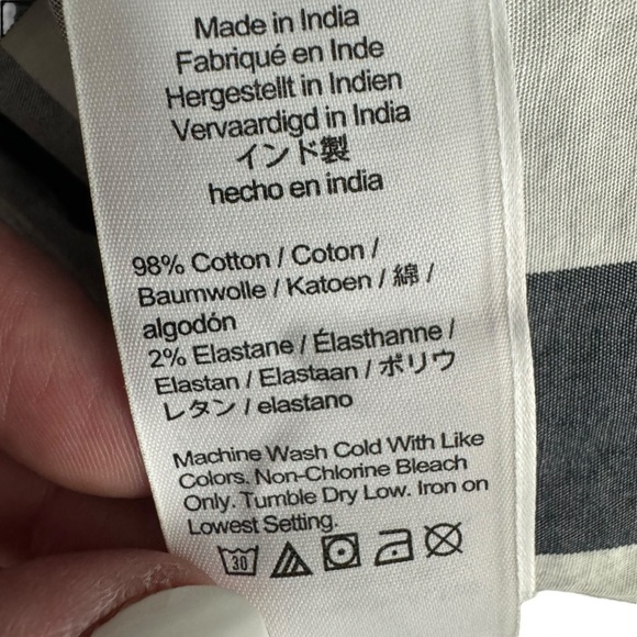 J. Crew - NWOT Gingham Belted Long Sleeve Shirt Dress Sz 4 - Picture 7 of 7